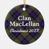 Clan MacLellan Scottish Tartan Keramisch Ornament (Voorkant)