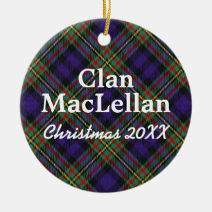 Clan MacLellan Scottish Tartan Keramisch Ornament