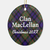 Clan MacLellan Scottish Tartan Keramisch Ornament (Links)