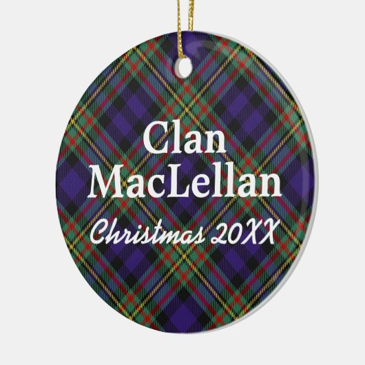 Clan MacLellan Scottish Tartan Keramisch Ornament (Links)