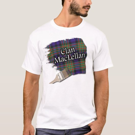 Clan MacLellan Scottish Tartan Paint Shirt (Voorkant)