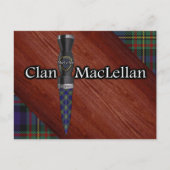 Clan MacLellan Tartan Sgian Dubh Blade Briefkaart (Voorkant)
