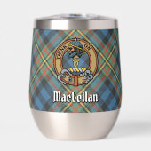 Clan MacLellan Wapen over Oude Tartan (Voorkant)