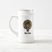 Clan MacLellan Wapen over Oude Tartan Bierpul (Links)