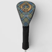 Clan MacLellan Wapen over Oude Tartan Golfheadcover (Voorkant)