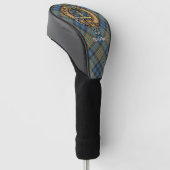 Clan MacLellan Wapen over Oude Tartan Golfheadcover (Schuin)