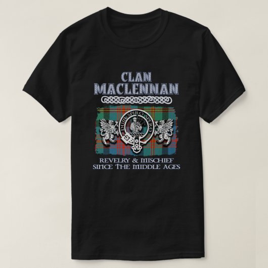 Clan MacLennan crest Schotse clans Schotse surna T-shirt (Design voorkant)