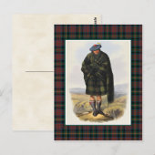 Clan MacLennan  Illustratie Tartan Lijst Briefkaart (Voorkant / Achterkant)