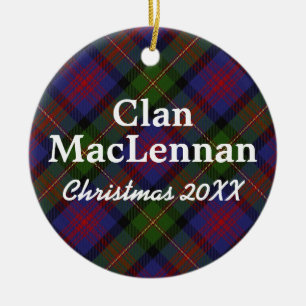 Clan MacLennan Schotse Tartan Keramisch Ornament