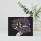 Clan MacLennan Scottish Tartan Paint Brush Briefkaart (Staand voorkant)