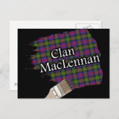 Clan MacLennan Scottish Tartan Paint Brush Briefkaart (Voorkant / Achterkant)
