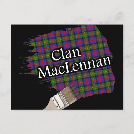 Clan MacLennan Scottish Tartan Paint Brush Briefkaart (Voorkant)