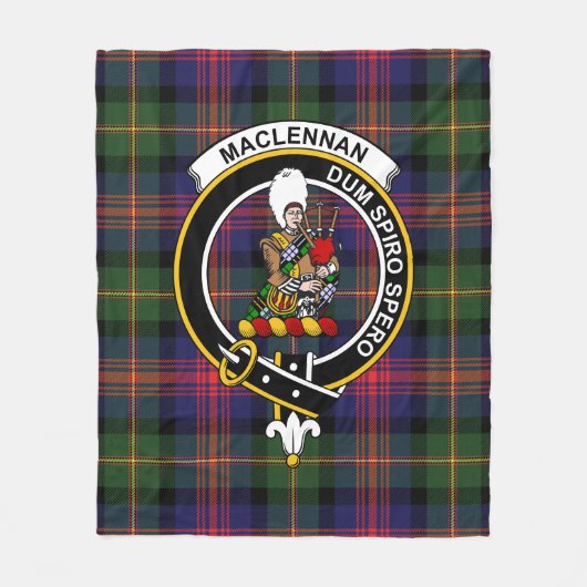 Clan MacLennan Tartan Plaid Fleece Deken (Voorkant)
