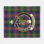 Clan MacLennan Tartan Plaid Fleece Deken (Voorkant (Horizontaal))