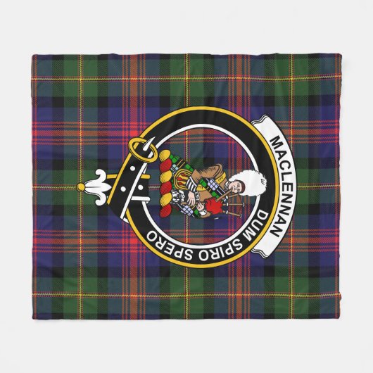 Clan MacLennan Tartan Plaid Fleece Deken (Voorkant (Horizontaal))