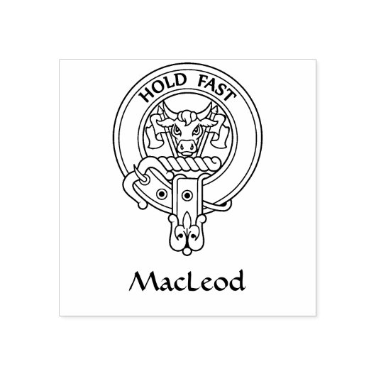 Clan MacLeod [bewerken] Crest Rubberstempel (Afrduk)