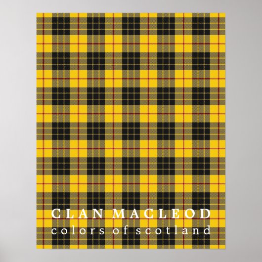 Clan MacLeod Colors of Scotland Tartan Poster (Voorkant)