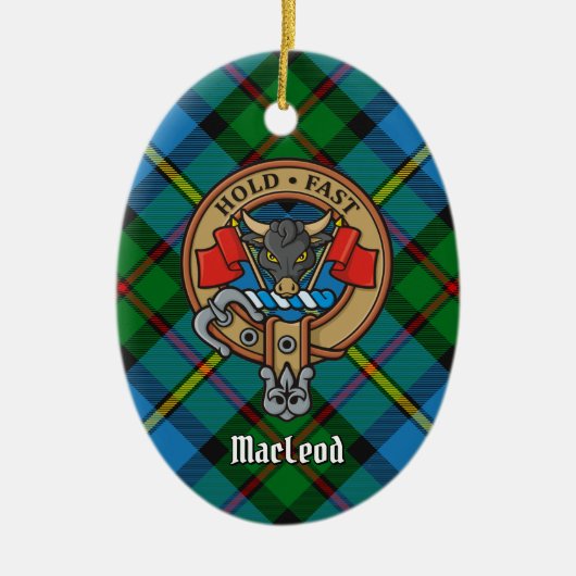 Clan MacLeod Crest Ceramic Ornament (Voorkant)