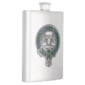 Clan MacLeod Crest & Hunting Tartan Flask Flacon (Rechts)