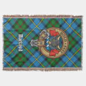 Clan MacLeod Crest over jacht-tartan Deken (Voorkant)