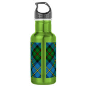 Clan MacLeod Crest over jacht-tartan Waterfles (Achterkant)