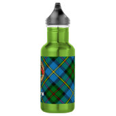 Clan MacLeod Crest over jacht-tartan Waterfles (Rechts)