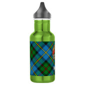 Clan MacLeod Crest over jacht-tartan Waterfles (Links)
