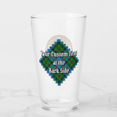 Clan MacLeod Crest over jagen op Tartan Glas (Achterkant)
