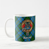 Clan MacLeod Crest over jagen op Tartan Koffiemok (Links)