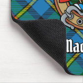 Clan MacLeod Crest over jagen op Tartan Muismat (Hoek)