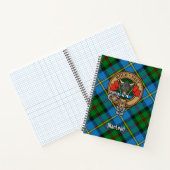 Clan MacLeod Crest over jagen op Tartan Notitieboek (Binnen)