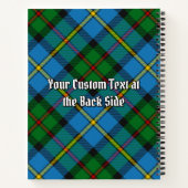 Clan MacLeod Crest over jagen op Tartan Notitieboek (Achterkant)