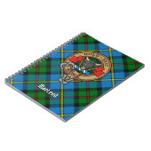 Clan MacLeod Crest over jagen op Tartan Notitieboek (Linkerzijde)