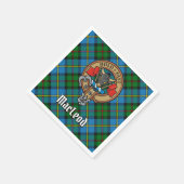 Clan MacLeod Crest over jagen op Tartan Servet (Hoek)
