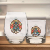 Clan MacLeod Crest over jagen op Tartan Whisky Glas