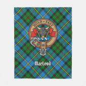 Clan MacLeod Crest over Tartan Fleece Deken (Voorkant)