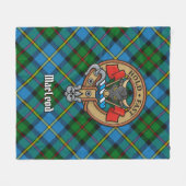 Clan MacLeod Crest over Tartan Fleece Deken (Voorkant (Horizontaal))