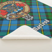 Clan MacLeod Crest over Tartan Sherpa Deken (3/4)