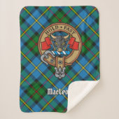 Clan MacLeod Crest over Tartan Sherpa Deken (Voorkant)