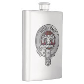 Clan MacLeod Crest & Red Tartan Flacon (Rechts)
