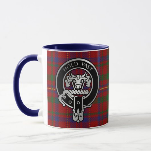 Clan MacLeod Crest & Red Tartan Mok (Links)