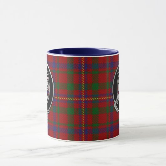 Clan MacLeod Crest & Red Tartan Mok (Midden)