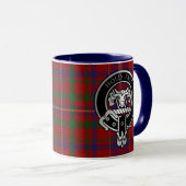 Clan MacLeod Crest & Red Tartan Mok (Voorkant rechts)