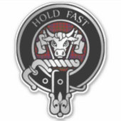 Clan MacLeod Crest & Red Tartan Sticker (Voorkant)