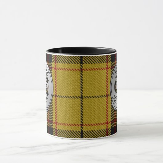 Clan MacLeod Crest & Snuffbox Tartan Mok (Midden)