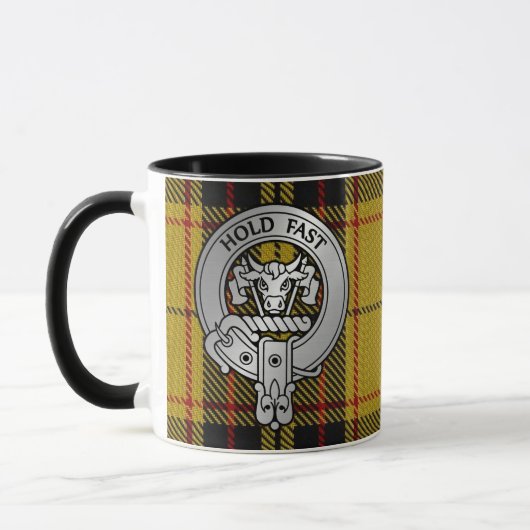 Clan MacLeod Crest & Snuffbox Tartan Mok (Links)