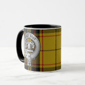 Clan MacLeod Crest & Snuffbox Tartan Mok (Voorkant links)