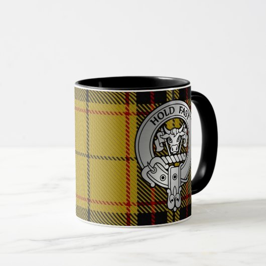 Clan MacLeod Crest & Snuffbox Tartan Mok (Voorkant rechts)