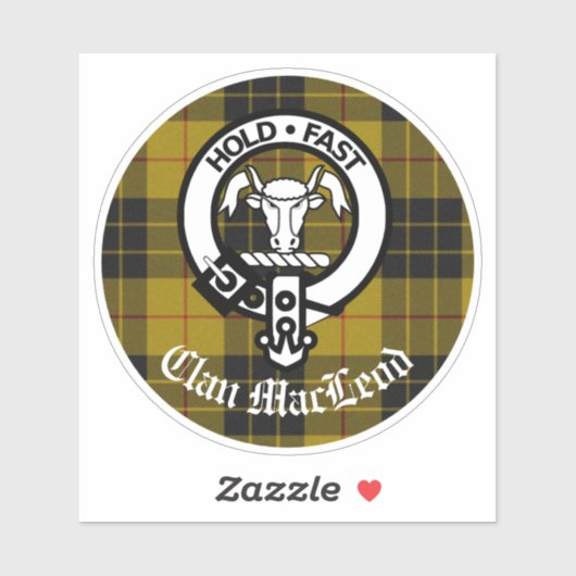 Clan MacLeod Crest Tartan Aangepaste Vinyl Decal Sticker (Vel)