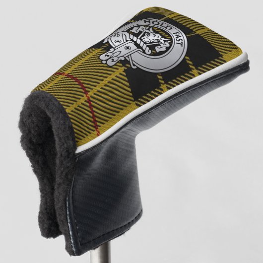 Clan MacLeod Crest & Tartan Golfheadcover (3/4 voorkant)